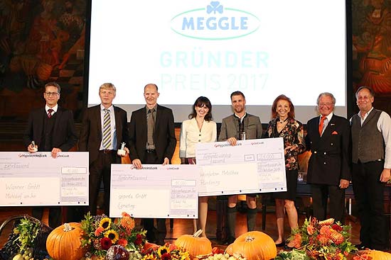 Preisträger des 6. Meggle Gründerpreis (©Foto: Ludwig Stuffer für Meggle)